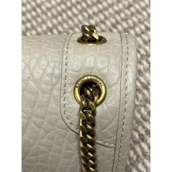 Replica Borsa a spalla YSL Saint Laurent Niki Media/Grande pelle di agnello grana beige Imitazioni Replica Borsa a spalla YSL Saint Laurent Niki Media/Grande pelle di agnello grana beige