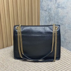Replica borse griffate a spalla YSL Saint Laurent Niki Media/Grande pelle di agnello grana nero Imitazioni Replica borse griffate a spalla YSL Saint Laurent Niki Media/Grande pelle di agnello grana nero