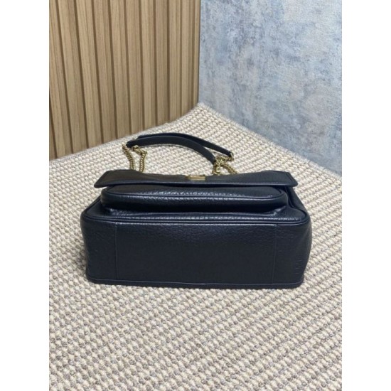 Replica borse griffate a spalla YSL Saint Laurent Niki Media/Grande pelle di agnello grana nero Imitazioni Replica borse griffate a spalla YSL Saint Laurent Niki Media/Grande pelle di agnello grana nero