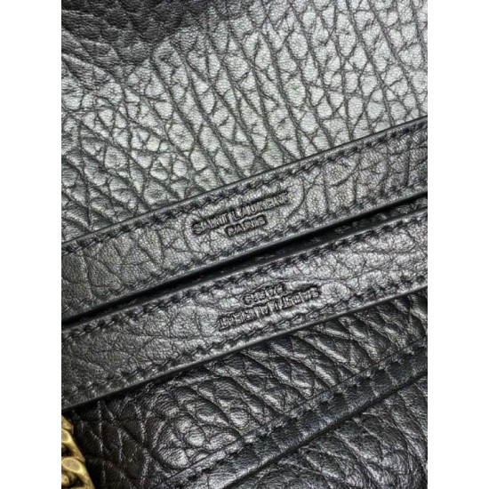 Replica borse griffate a spalla YSL Saint Laurent Niki Media/Grande pelle di agnello grana nero Imitazioni Replica borse griffate a spalla YSL Saint Laurent Niki Media/Grande pelle di agnello grana nero