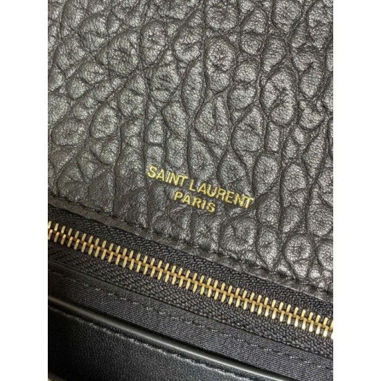 Replica borse griffate a spalla YSL Saint Laurent Niki Media/Grande pelle di agnello grana nero Imitazioni Replica borse griffate a spalla YSL Saint Laurent Niki Media/Grande pelle di agnello grana nero