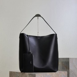 Replica Borsa hobo YSL Saint Laurent Bold pelle liscia Nero