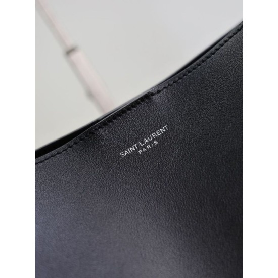 Replica Borsa hobo YSL Saint Laurent Bold pelle liscia Nero Imitazioni Replica Borsa hobo YSL Saint Laurent Bold pelle liscia Nero