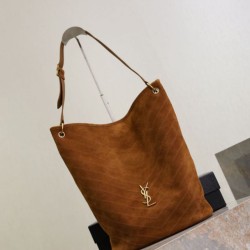 Replica Borsa a secchiello morbida Niki YSL Saint Laurent pelle scamosciata caramello Imitazioni Replica Borsa a secchiello morbida Niki YSL Saint Laurent pelle scamosciata caramello