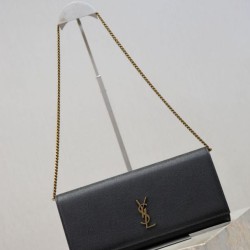Replica Pochette Kate YSL Saint Laurent pelle martellata nero Imitazioni Replica Pochette Kate YSL Saint Laurent pelle martellata nero