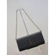 Replica Pochette Kate YSL Saint Laurent pelle martellata nero Imitazioni Replica Pochette Kate YSL Saint Laurent pelle martellata nero