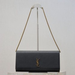 Replica Pochette Kate YSL Saint Laurent pelle martellata nero
