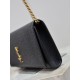 Replica Pochette Kate YSL Saint Laurent pelle martellata nero Imitazioni Replica Pochette Kate YSL Saint Laurent pelle martellata nero