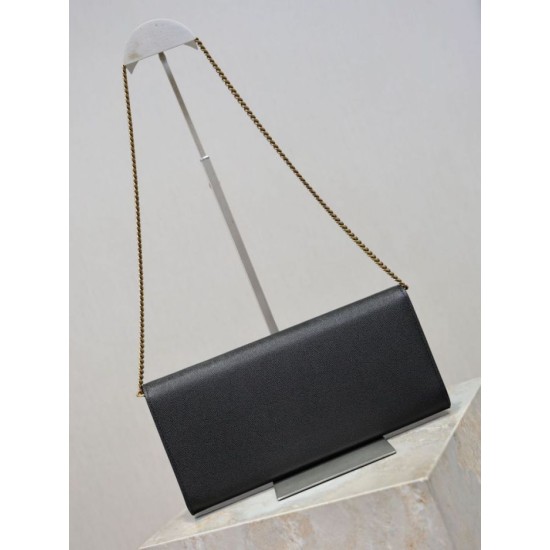Replica Pochette Kate YSL Saint Laurent pelle martellata nero Imitazioni Replica Pochette Kate YSL Saint Laurent pelle martellata nero