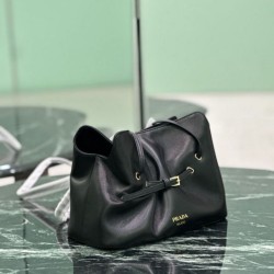 Replica Borsa a spalla Prada Dada piccola in nappa nera Imitazioni Replica Borsa a spalla Prada Dada piccola in nappa nera