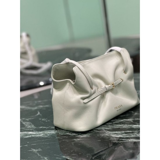 Replica Borsa a spalla Prada Dada piccola in nappa beige