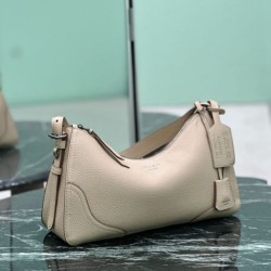 Replica Borsa a tracolla grande Prada Aimée 1BC280 pelle di cervo beige Imitazioni Replica Borsa a tracolla grande Prada Aimée 1BC280 pelle di cervo beige