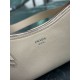Replica Borsa a tracolla grande Prada Aimée 1BC280 pelle di cervo beige Imitazioni Replica Borsa a tracolla grande Prada Aimée 1BC280 pelle di cervo beige