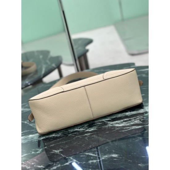 Replica Borsa a tracolla grande Prada Aimée 1BC280 pelle di cervo beige Imitazioni Replica Borsa a tracolla grande Prada Aimée 1BC280 pelle di cervo beige