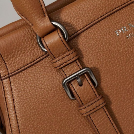 Replica Borsa a mano grande Prada 1BG604 Marrone
