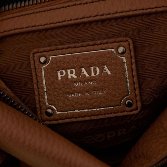 Replica Borsa a mano grande Prada 1BG604 Marrone
