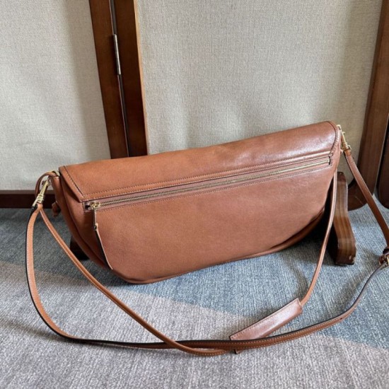 Replica Borse Celine Halfmoon Soft Triomphe morbida pelle di agnello lucida Marrone Imitazioni Replica Borse Celine Halfmoon Soft Triomphe morbida pelle di agnello lucida Marrone