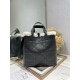 Replica Borsa tote DiorAlps piccola/media Dior Toujours Vertical con impunture Macrocannage e finiture in lana nero