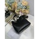 Replica Borsa tote DiorAlps piccola/media Dior Toujours Vertical con impunture Macrocannage e finiture in lana nero