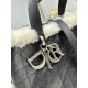 Replica Borsa tote DiorAlps piccola/media Dior Toujours Vertical con impunture Macrocannage e finiture in lana nero