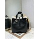 Replica Borsa tote DiorAlps piccola/media Dior Toujours Vertical con impunture Macrocannage e finiture in lana nero