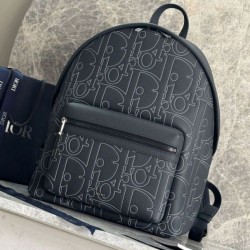 Replica Zaino con cerniera Dior Rider 2.0 Dior Gravity blu navy uomo