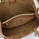 Replica Borsa tote media Gucci 815214 GG Emblem pelle goffrata marrone Imitazioni Replica Borsa tote media Gucci 815214 GG Emblem pelle goffrata marrone