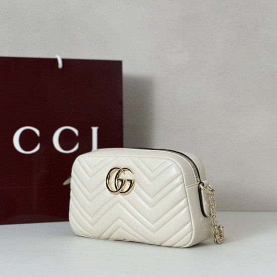 Replica Gucci 855273 GG Marmont borsa piccola per fotocamera bianco Imitazioni Replica Gucci 855273 GG Marmont borsa piccola per fotocamera bianco