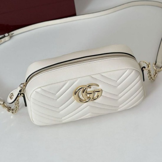 Replica Gucci 855273 GG Marmont borsa piccola per fotocamera bianco Imitazioni Replica Gucci 855273 GG Marmont borsa piccola per fotocamera bianco