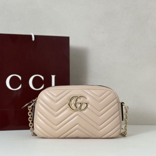 Replica Gucci 855273 GG Marmont borsa piccola per fotocamera rosa Imitazioni Replica Gucci 855273 GG Marmont borsa piccola per fotocamera rosa