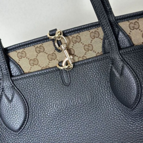 Replica Gucci 839112 Totissima borsa grande tote reversibile nero/marrone Imitazioni Replica Gucci 839112 Totissima borsa grande tote reversibile nero/marrone