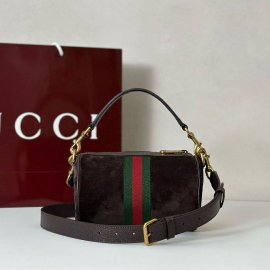 Replica Gucci 846869 Mini borsa Ophidia scamosciato marron Imitazioni Replica Gucci 846869 Mini borsa Ophidia scamosciato marron