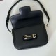 Replica Borsa a tracolla piccola Gucci Horsebit 1955 Aura 847063 Nero