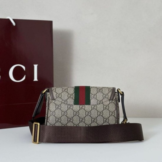 Replica Mini borsa a tracolla Gucci Ophidia 838599 marrone Imitazioni Replica Mini borsa a tracolla Gucci Ophidia 838599 marrone