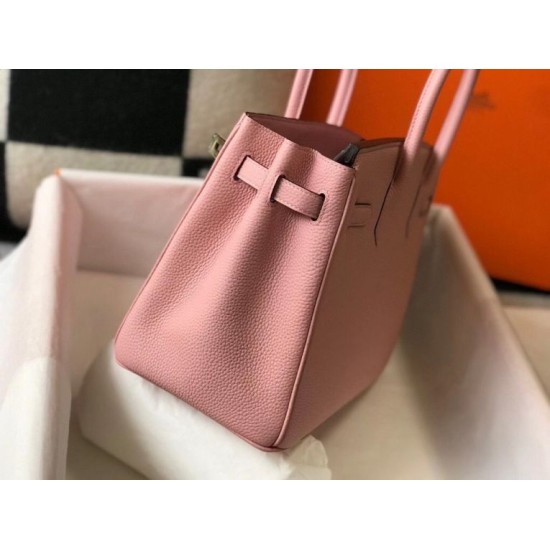 Riproduzione Fedele Borsa Hermes rosa Clemence Birkin 30 cm GHW imitazioni