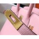 Riproduzione Fedele Borsa Hermes rosa Clemence Birkin 30 cm GHW imitazioni