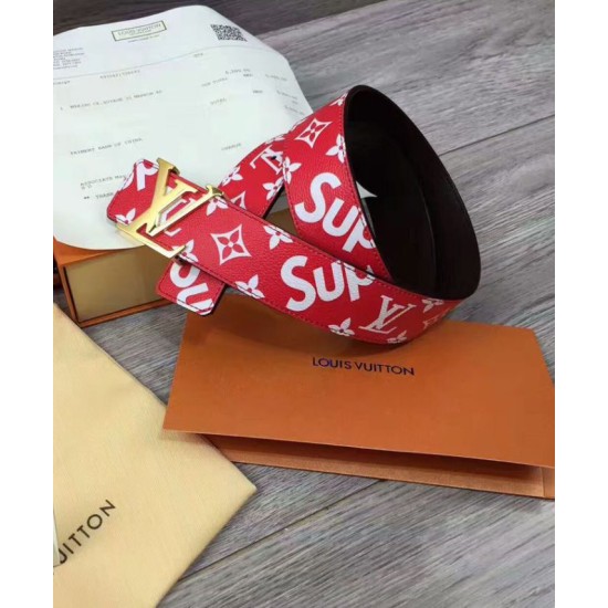 Cintura X Supreme con motivo monogram Rosso Cintura X Supreme con motivo monogram Rosso