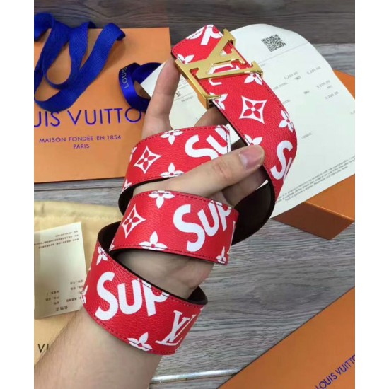 Cintura X Supreme con motivo monogram Rosso Cintura X Supreme con motivo monogram Rosso