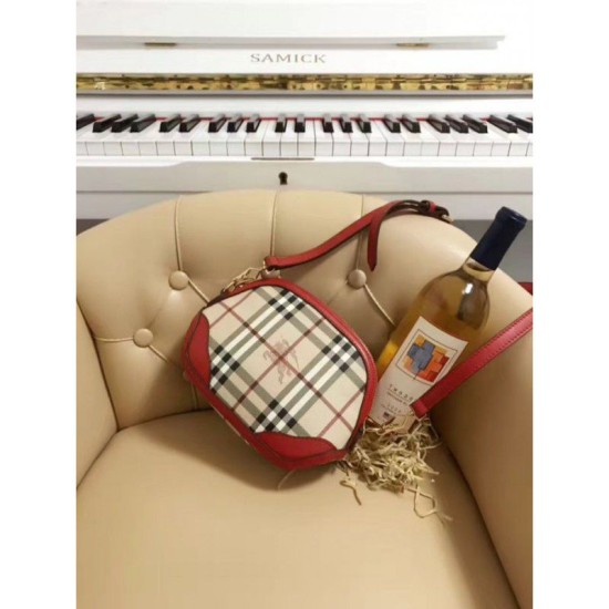 Replica Borsa Mini Haymarket Check Shell rossa Outlet Borsa Mini Haymarket Check Shell rossa imitazioni perfette