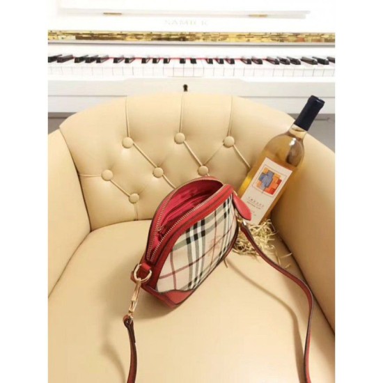 Replica Borsa Mini Haymarket Check Shell rossa Outlet Borsa Mini Haymarket Check Shell rossa imitazioni perfette