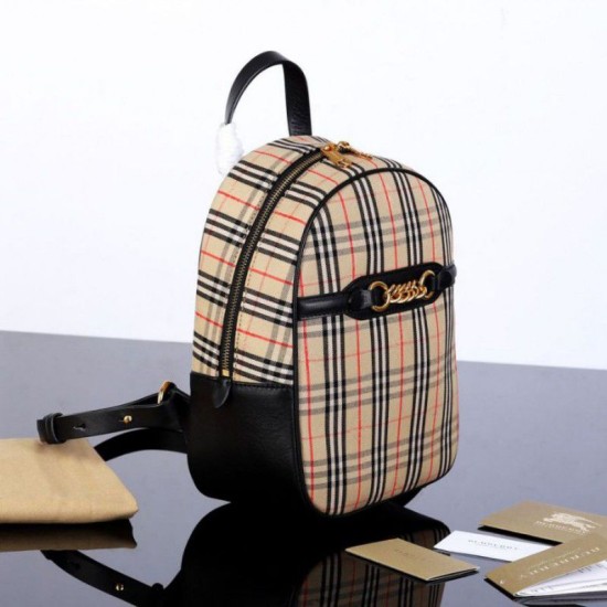 Replica Zaino piccolo in nylon con motivo Vintage check marrone Outlet Zaino piccolo in nylon con motivo Vintage check marrone imitazioni perfette