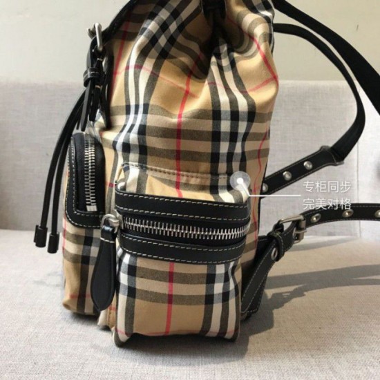 Replica Zaino Medium da donna con motivo Vintage check e banda con icona Outlet Zaino Medium da donna con motivo Vintage check e banda con icona imitazioni perfette
