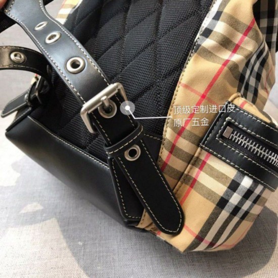 Replica Zaino Medium da donna con motivo Vintage check e banda con icona Outlet Zaino Medium da donna con motivo Vintage check e banda con icona imitazioni perfette