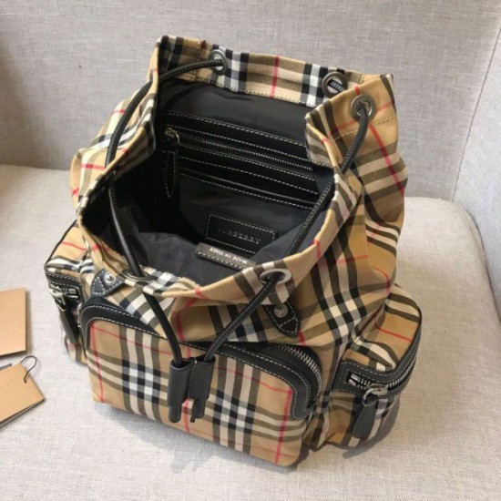 Replica Zaino Medium da donna con motivo Vintage check e banda con icona Outlet Zaino Medium da donna con motivo Vintage check e banda con icona imitazioni perfette