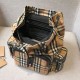 Replica Zaino Medium da donna con motivo Vintage check e banda con icona Outlet Zaino Medium da donna con motivo Vintage check e banda con icona imitazioni perfette