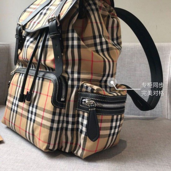 Replica Zaino Medium Men con motivo Vintage check e banda con icona Outlet Zaino Medium Men con motivo Vintage check e banda con icona imitazioni perfette