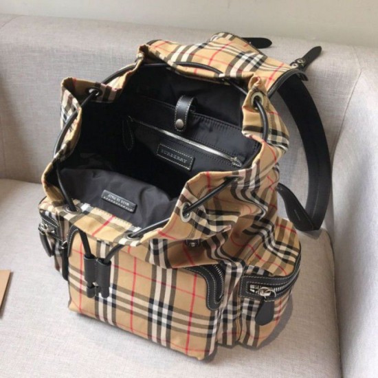 Replica Zaino Medium Men con motivo Vintage check e banda con icona Outlet Zaino Medium Men con motivo Vintage check e banda con icona imitazioni perfette