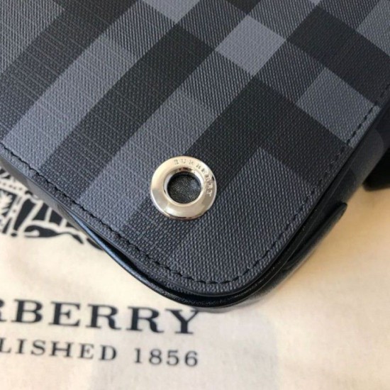 Replica London Check Borse Firmate a tracolla da uomo blu Outlet London Check Borse Firmate Replica a tracolla da uomo blu imitazioni perfette