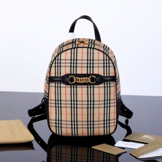 Replica Zaino piccolo in nylon con motivo Vintage check marrone Outlet Zaino piccolo in nylon con motivo Vintage check marrone imitazioni perfette