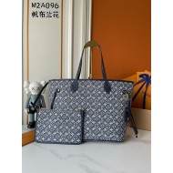 Borsa LV M2A096 Neverfull MM Blu